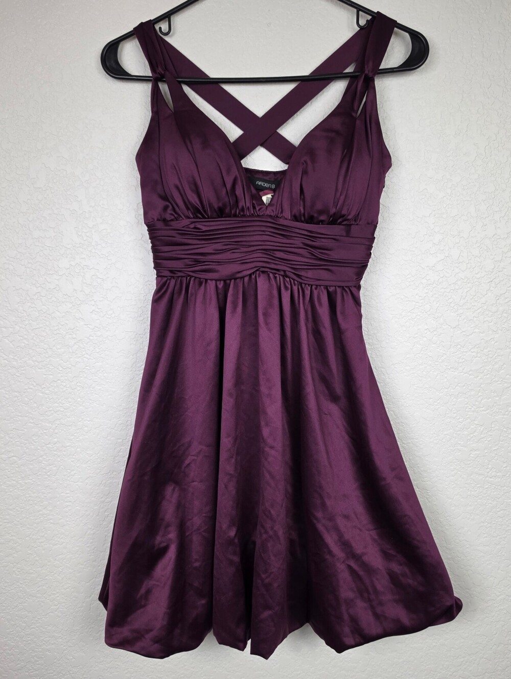 NWT $168 Silk Arden B. XS Burgundy Merlot Mini Dress
